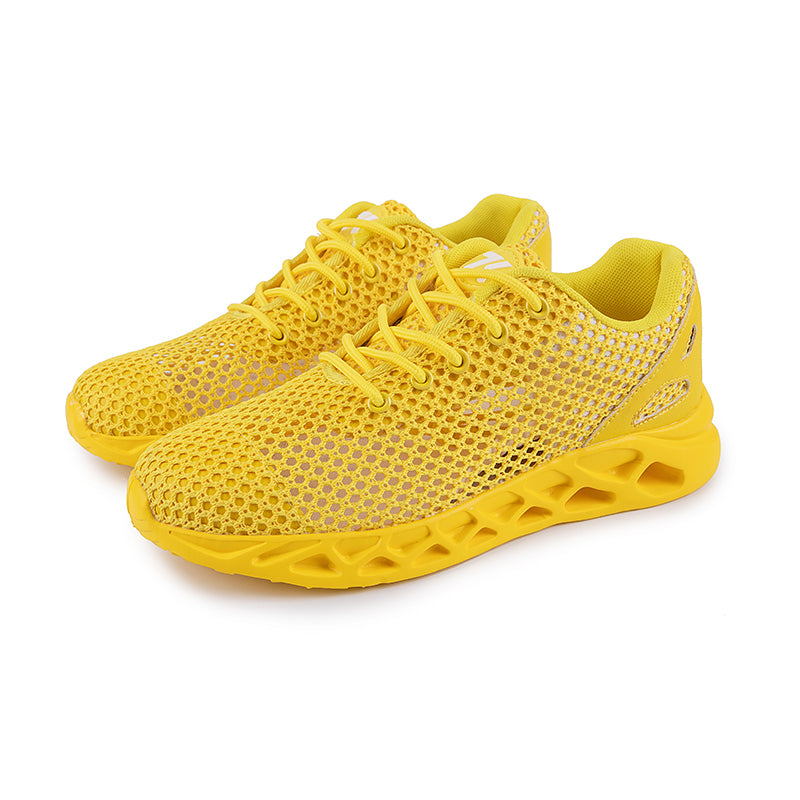 Softsfeel Cool Men's Relieve Foot Pain Perfect Walking Shoes-Yellow