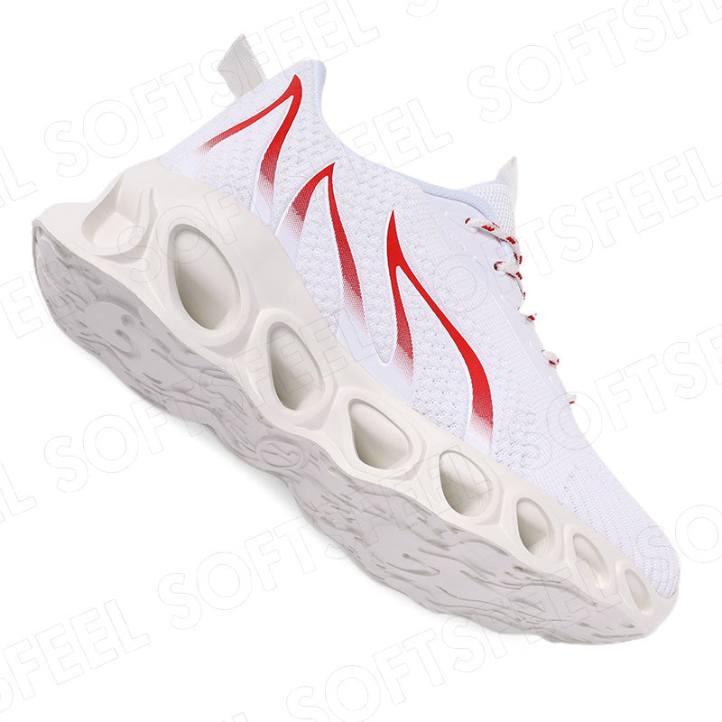 Softsfeel Men's Relieve Foot Pain Perfect Walking Shoes - White