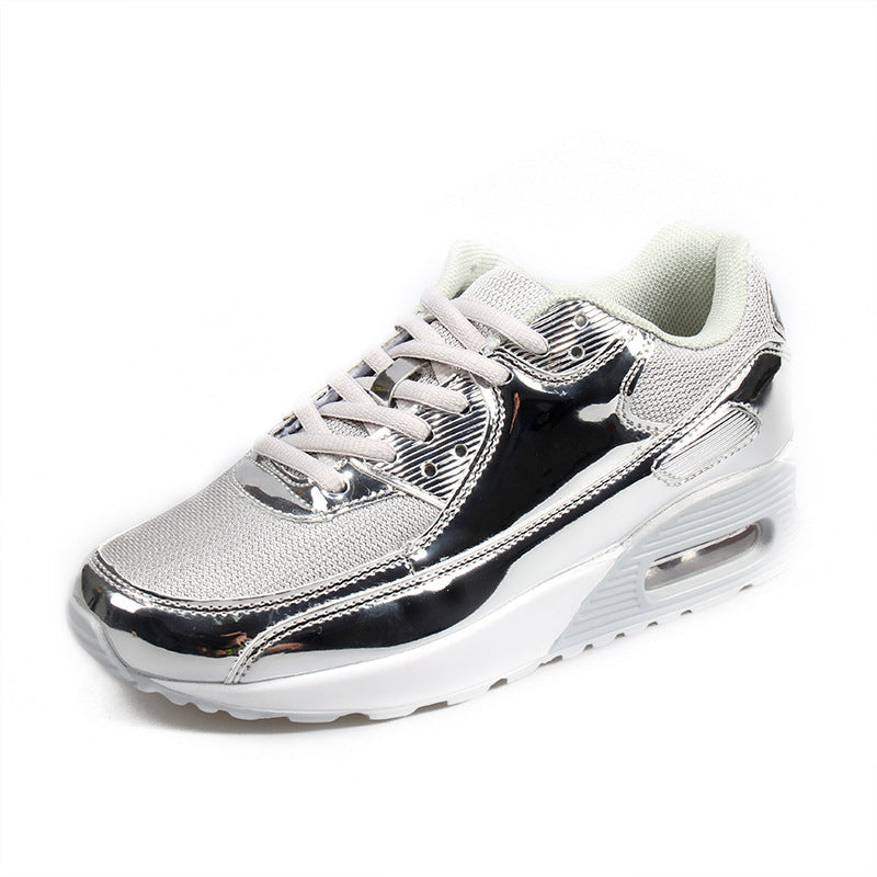 Women‘s Air Booster Walking Shoes Shiny Silver