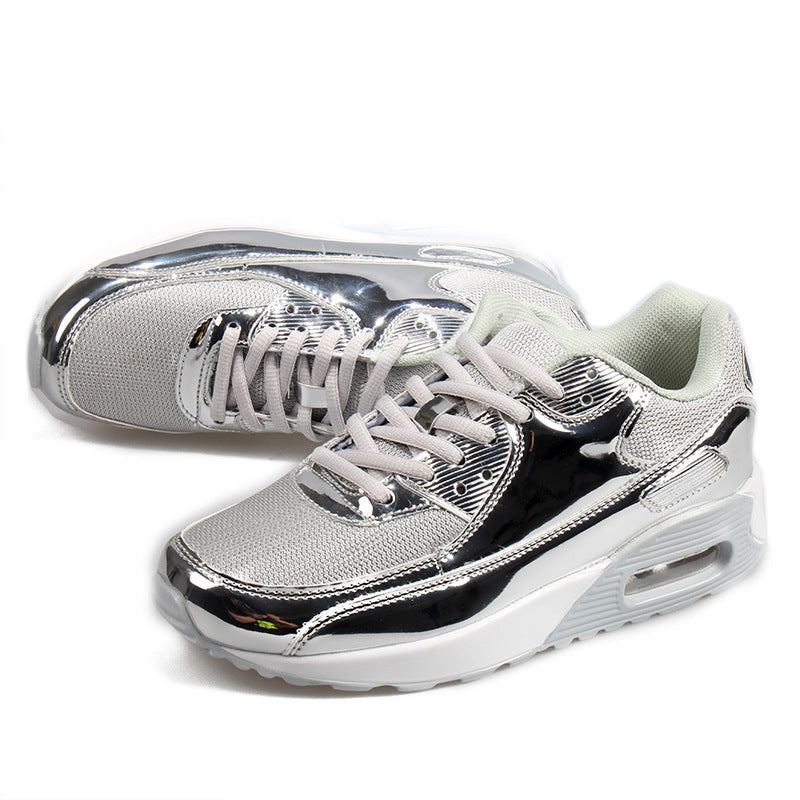 Women‘s Air Booster Walking Shoes Shiny Silver