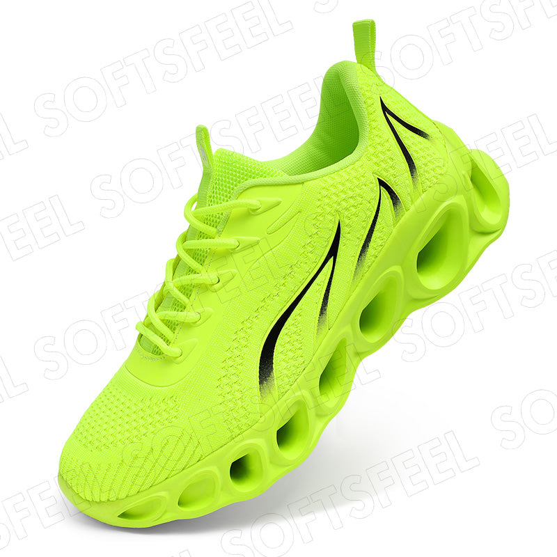 Softsfeel Men's Relieve Foot Pain Perfect Walking Shoes - Fluorescent Green