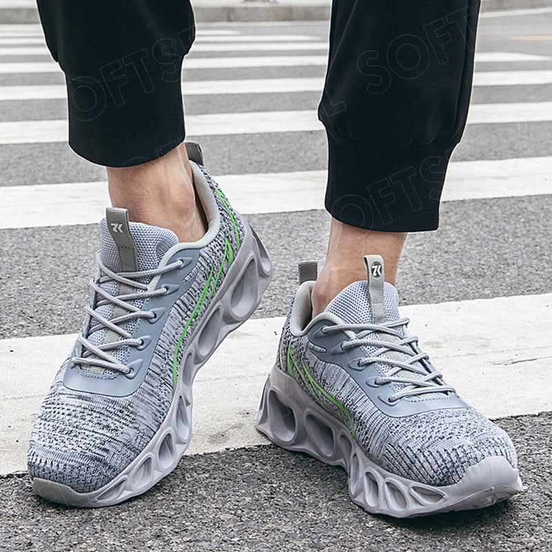 Softsfeel Men's Relieve Foot Pain Perfect Walking Shoes - Gray
