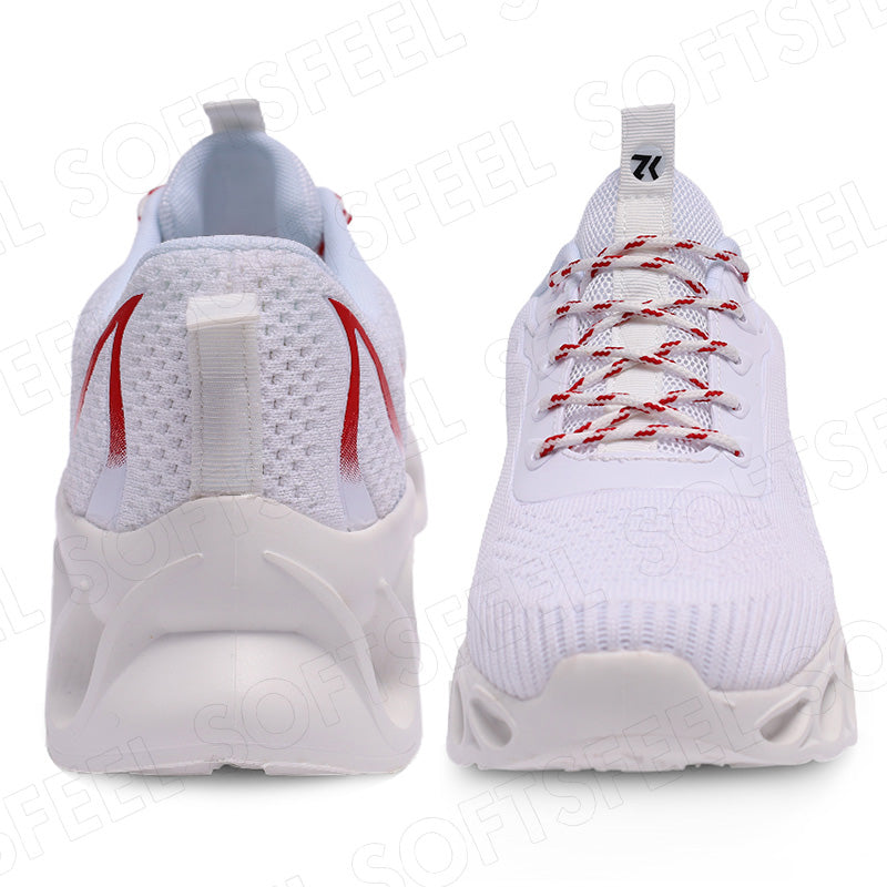 Softsfeel Men's Relieve Foot Pain Perfect Walking Shoes - White