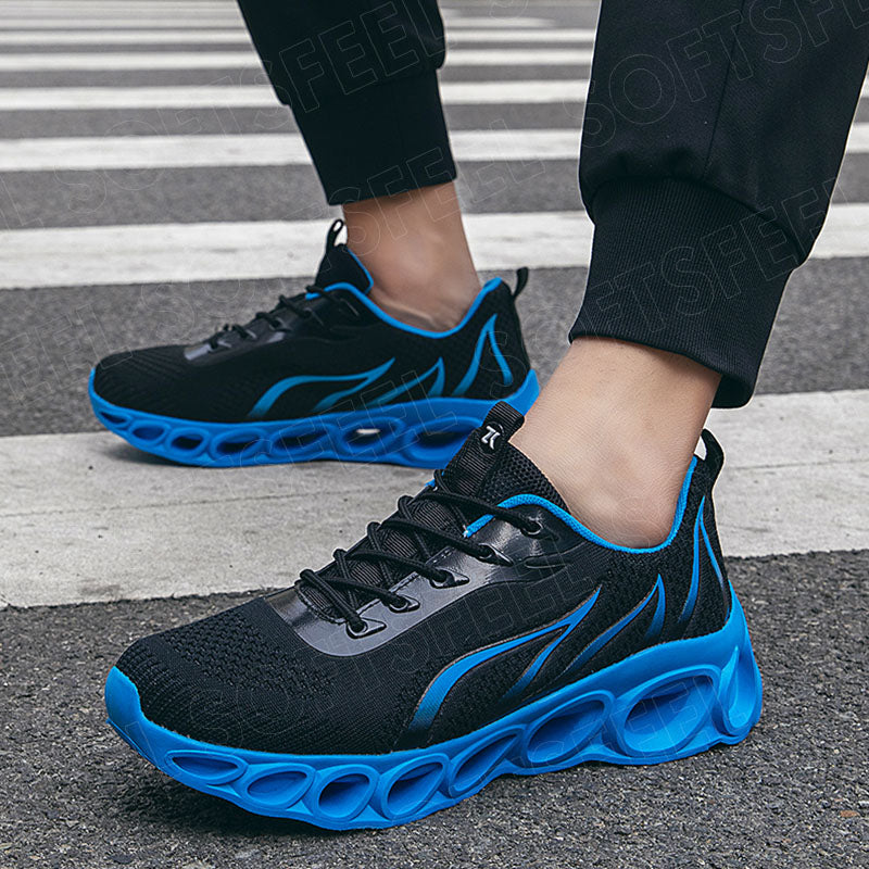 Softsfeel Women's Relieve Foot Pain Perfect Walking Shoes - Black Blue