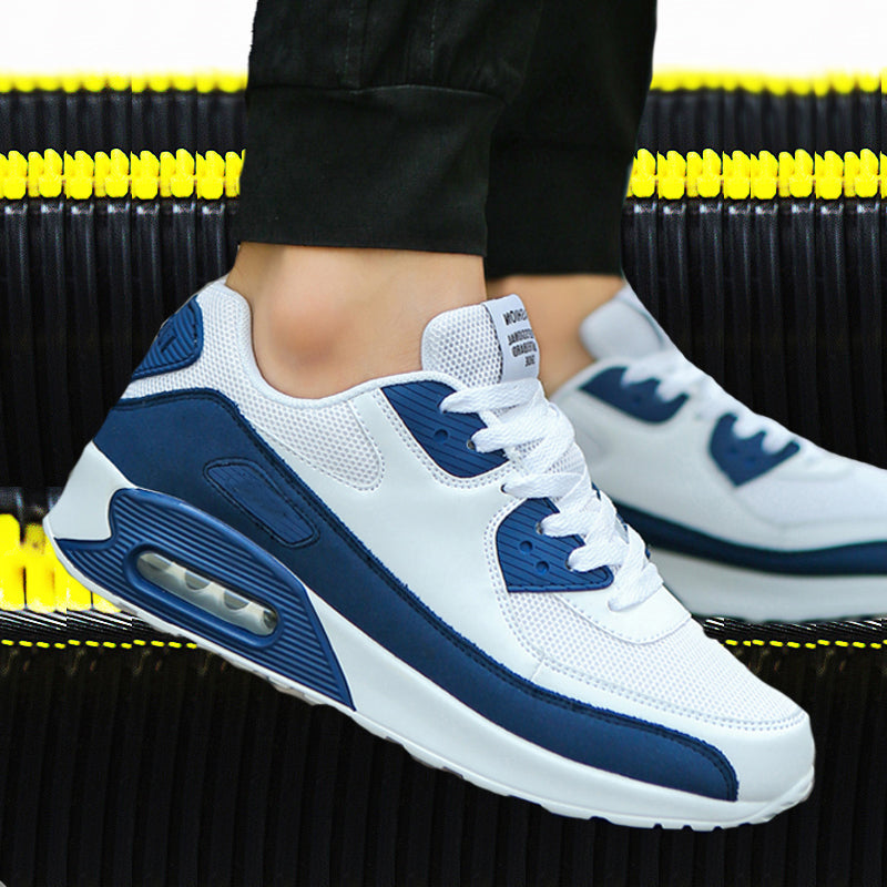 Men‘s Air Booster Walking Shoes White&Blue