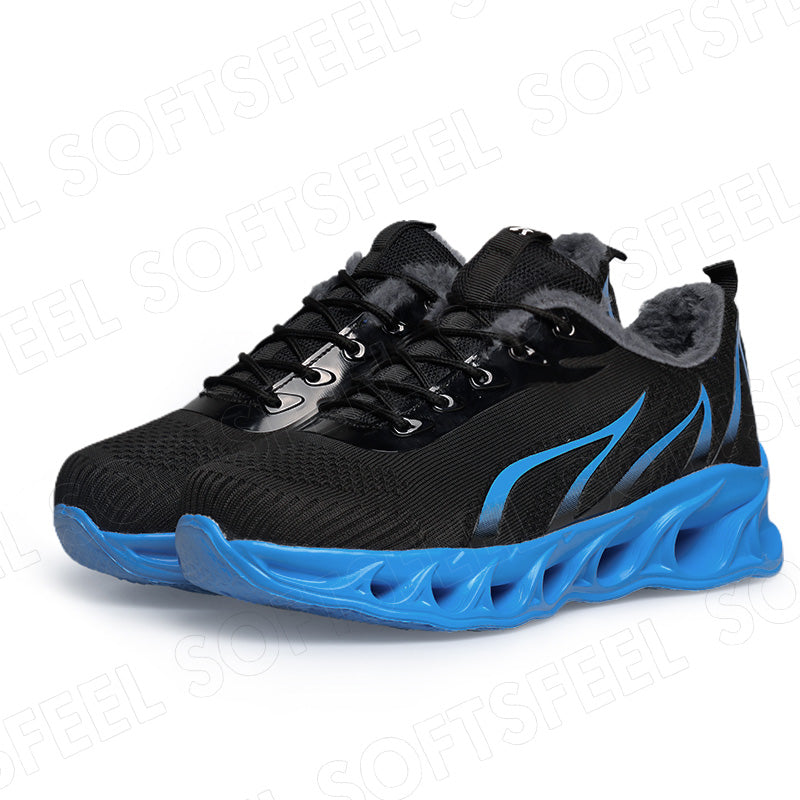 Softsfeel Women's Winter Relieve Foot Pain Perfect Walking Shoes - Black Blue