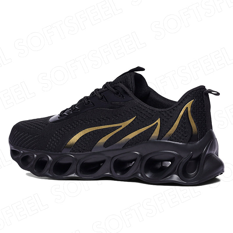 Softsfeel Women's Relieve Foot Pain Perfect Walking Shoes - Black Gold
