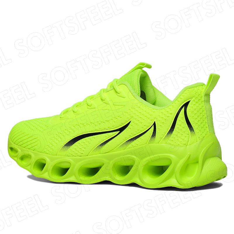 Softsfeel Men's Relieve Foot Pain Perfect Walking Shoes - Fluorescent Green
