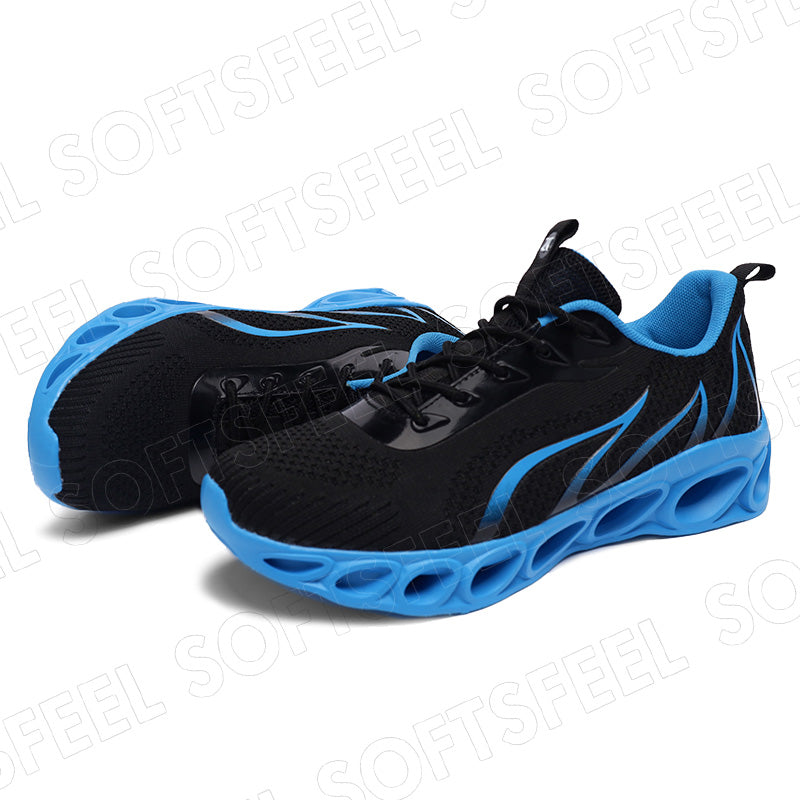 Softsfeel Women's Relieve Foot Pain Perfect Walking Shoes - Black Blue