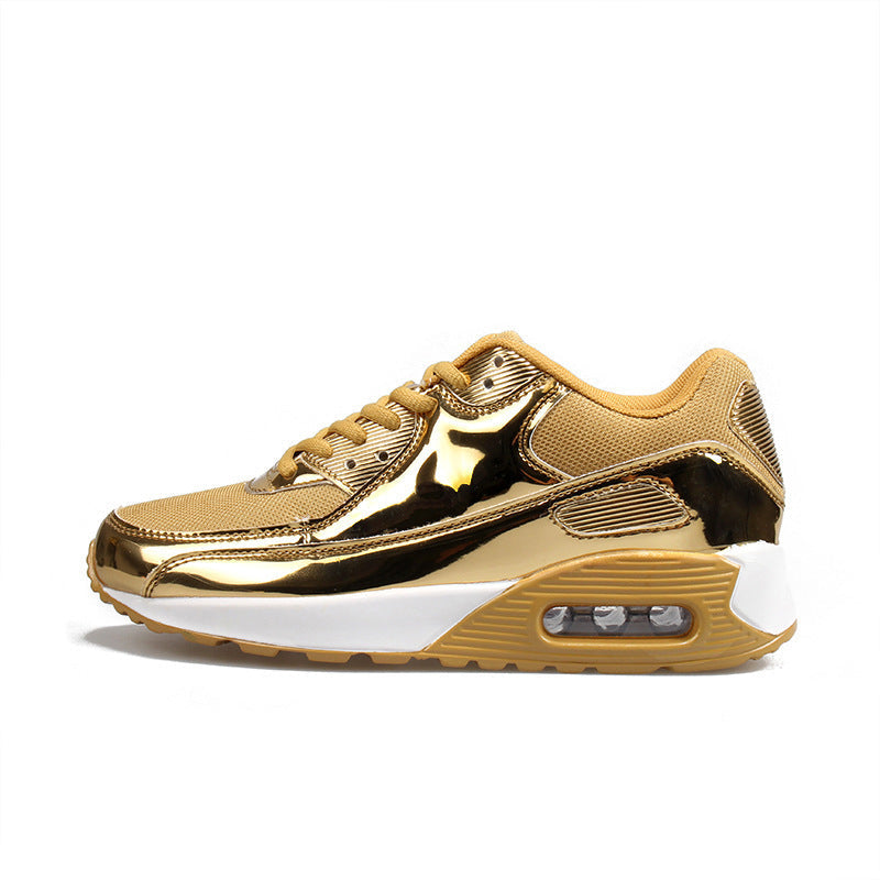 Women‘s Air Booster Walking Shoes Shiny Gold