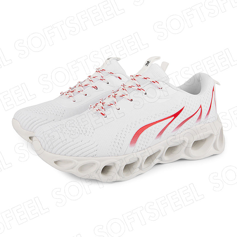Softsfeel Men's Relieve Foot Pain Perfect Walking Shoes - White