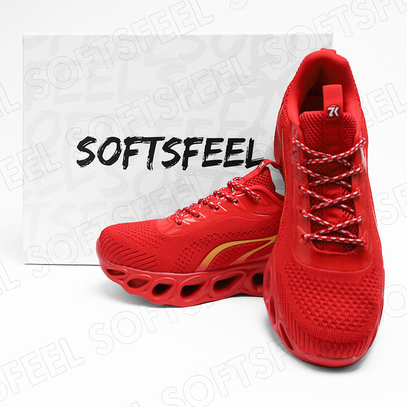 Softsfeel Women's Relieve Foot Pain Perfect Walking Shoes - Red