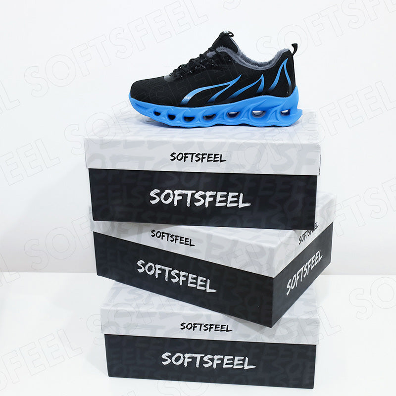 Softsfeel Women's Winter Relieve Foot Pain Perfect Walking Shoes - Black Blue
