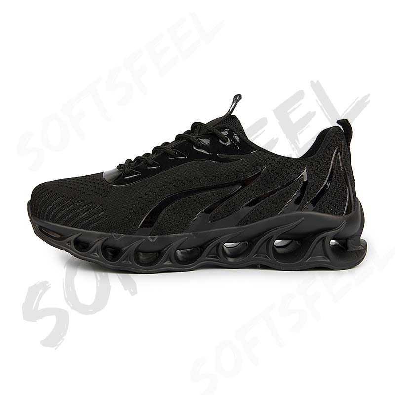 Softsfeel Men's Relieve Foot Pain Perfect Walking Shoes - Black