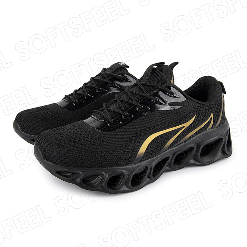 Softsfeel Women's Relieve Foot Pain Perfect Walking Shoes - Black Gold
