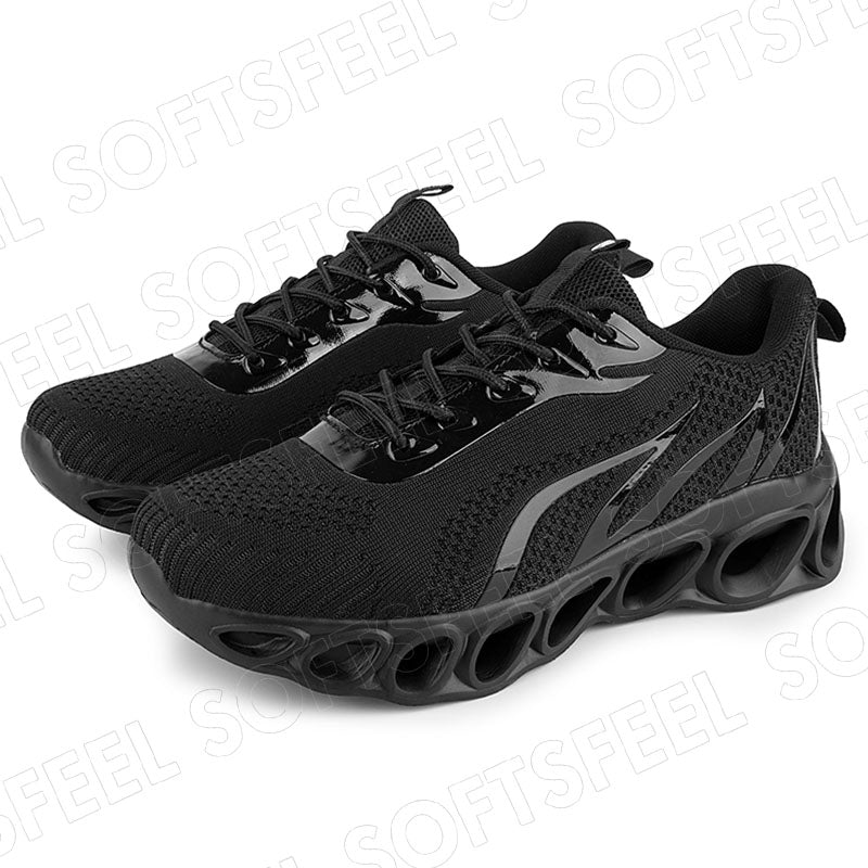 Softsfeel Men's Relieve Foot Pain Perfect Walking Shoes - Black