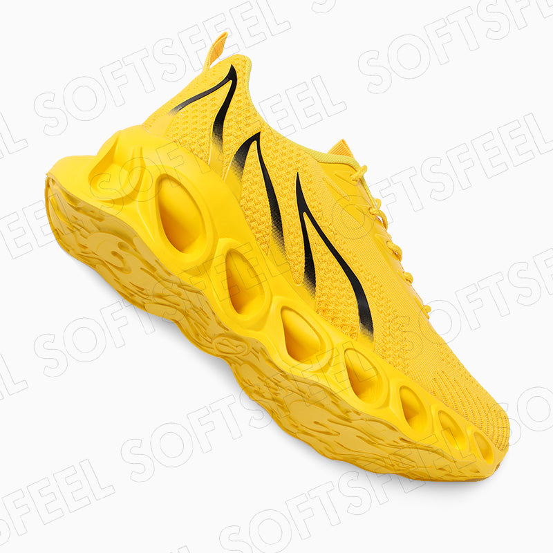 Softsfeel Men's Relieve Foot Pain Perfect Walking Shoes - Yellow