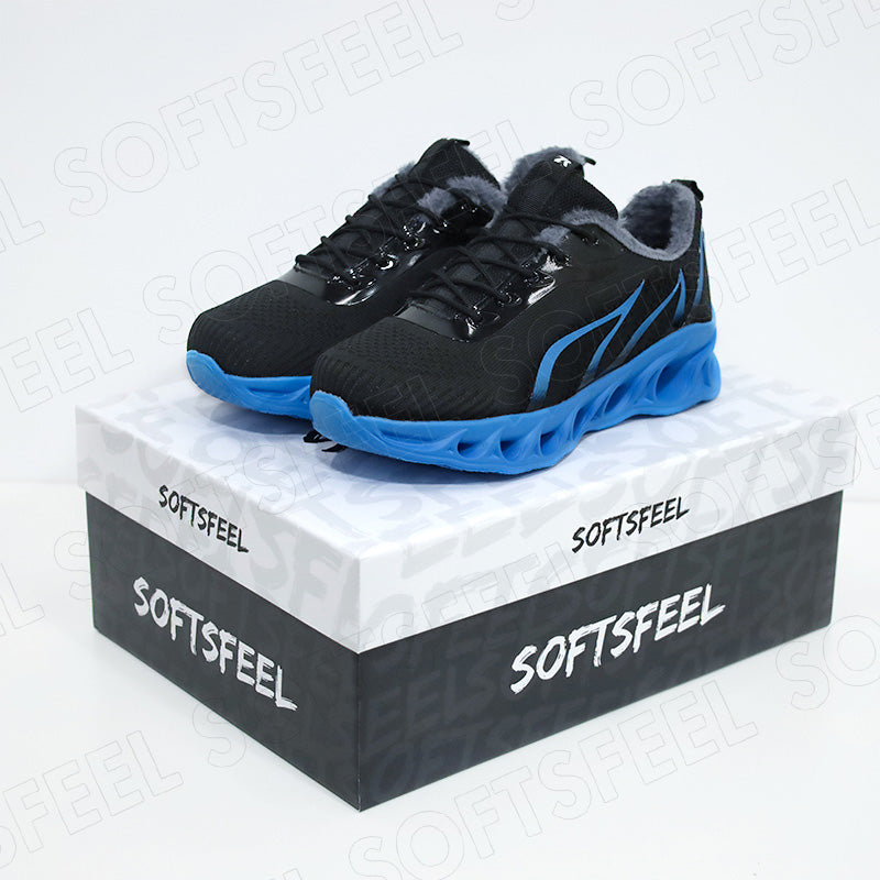 Softsfeel Women's Winter Relieve Foot Pain Perfect Walking Shoes - Black Blue