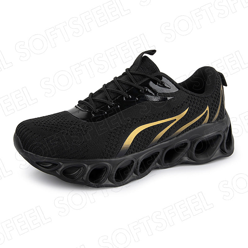 Softsfeel Women's Relieve Foot Pain Perfect Walking Shoes - Black Gold