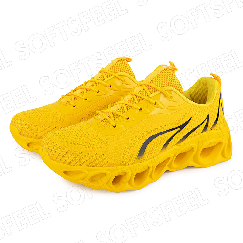 Softsfeel Men's Relieve Foot Pain Perfect Walking Shoes - Yellow