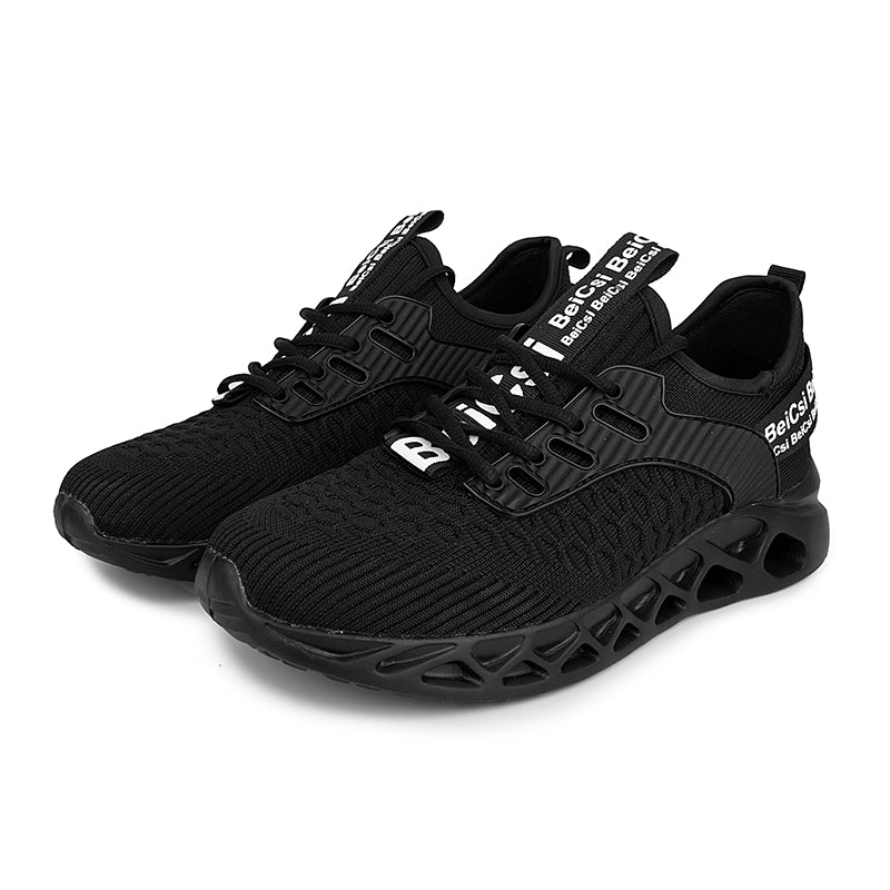 Softsfeel Men's Relieve Foot Pain Perfect Walking Shoes - Black