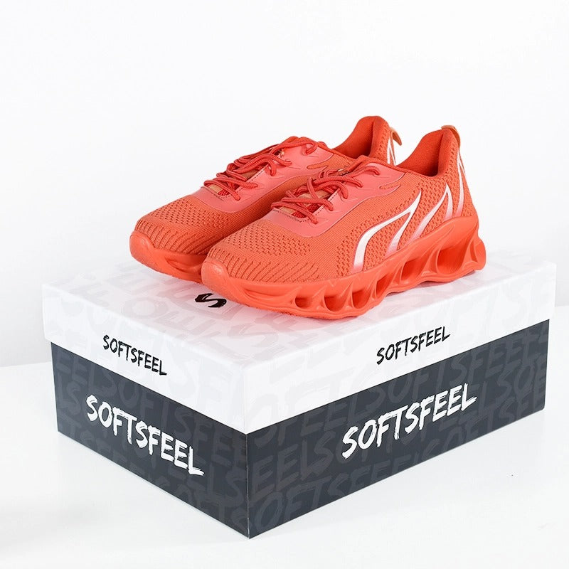 Softsfeel Men's Relieve Foot Pain Perfect Walking Shoes - Orange