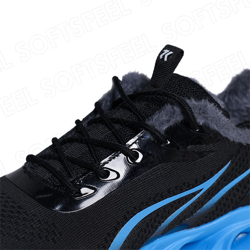 Softsfeel Men's Winter Relieve Foot Pain Perfect Walking Shoes - Black Blue