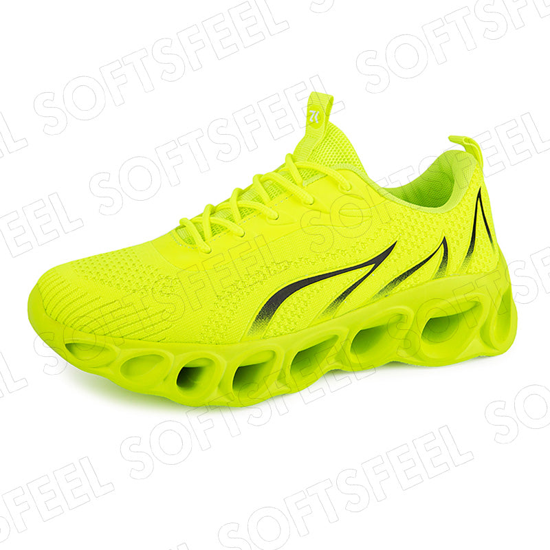 Softsfeel Men's Relieve Foot Pain Perfect Walking Shoes - Fluorescent Green