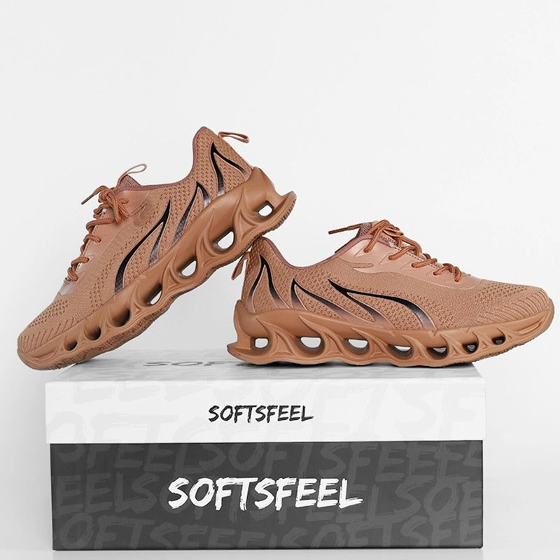 Softsfeel Women's Relieve Foot Pain Perfect Walking Shoes - Brown