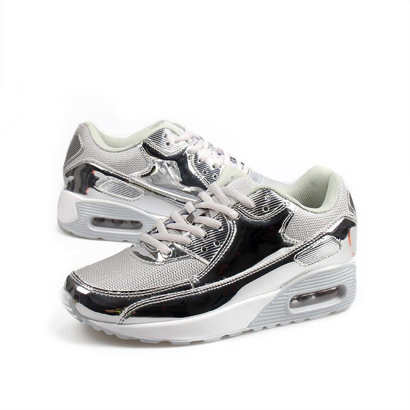 Women‘s Air Booster Walking Shoes Shiny Silver